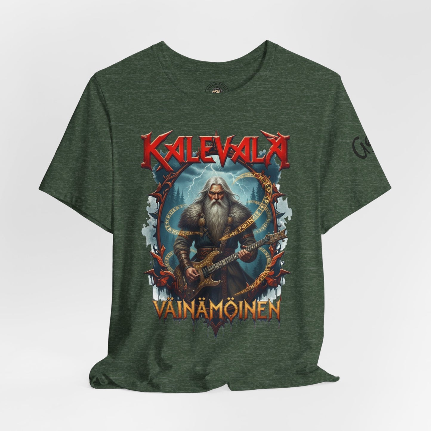 väinämöinen t‑paita bändi tyyliin T-Shirt — Retro Vintage Logo Tee