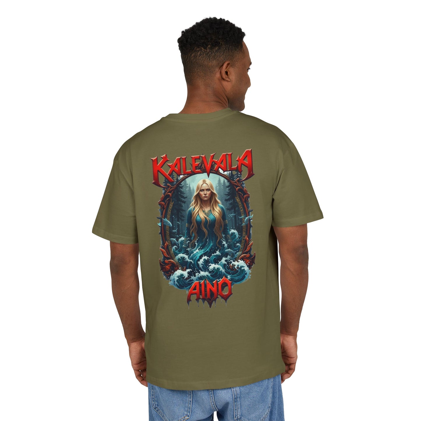 Kalevala Aino Vellamon neitona rock-henkinen paita - Oversize T-paita