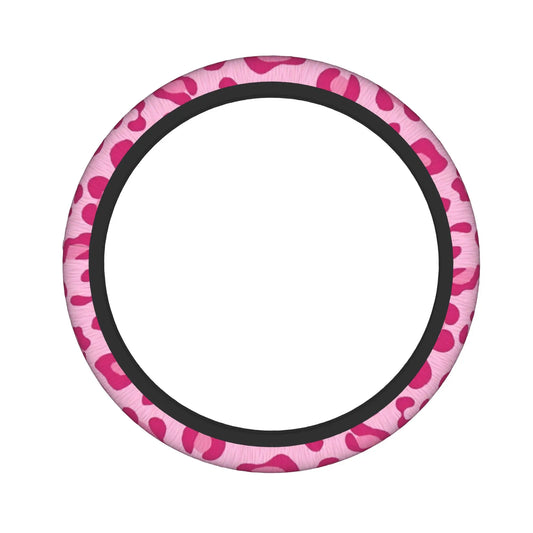 PINK LEOPARD OHJAUSPYÖRÄN SUOJA 38 CM