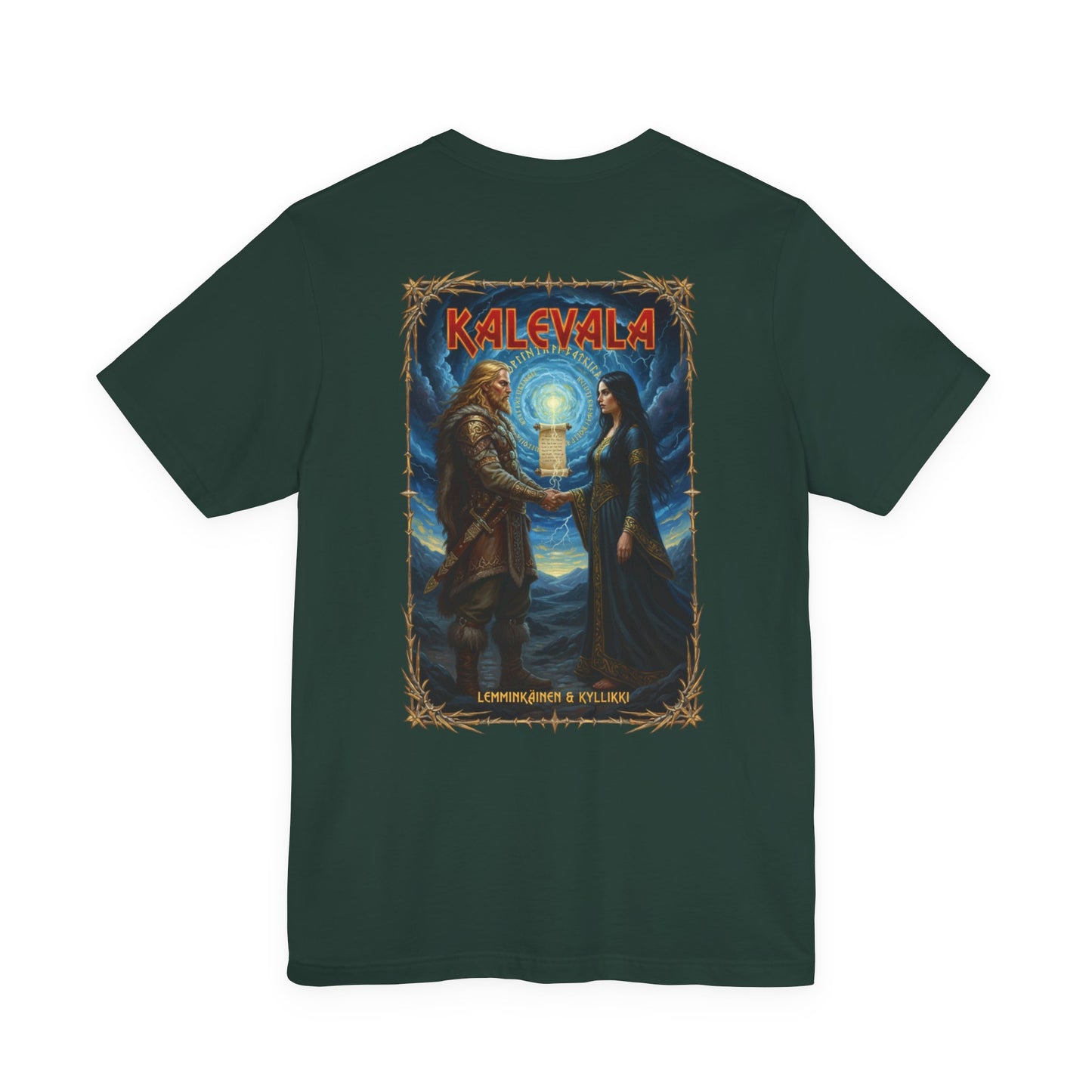 Lemminkäinen ja Kyllikki –  Teepaita — Retro Graphic T-Shirt