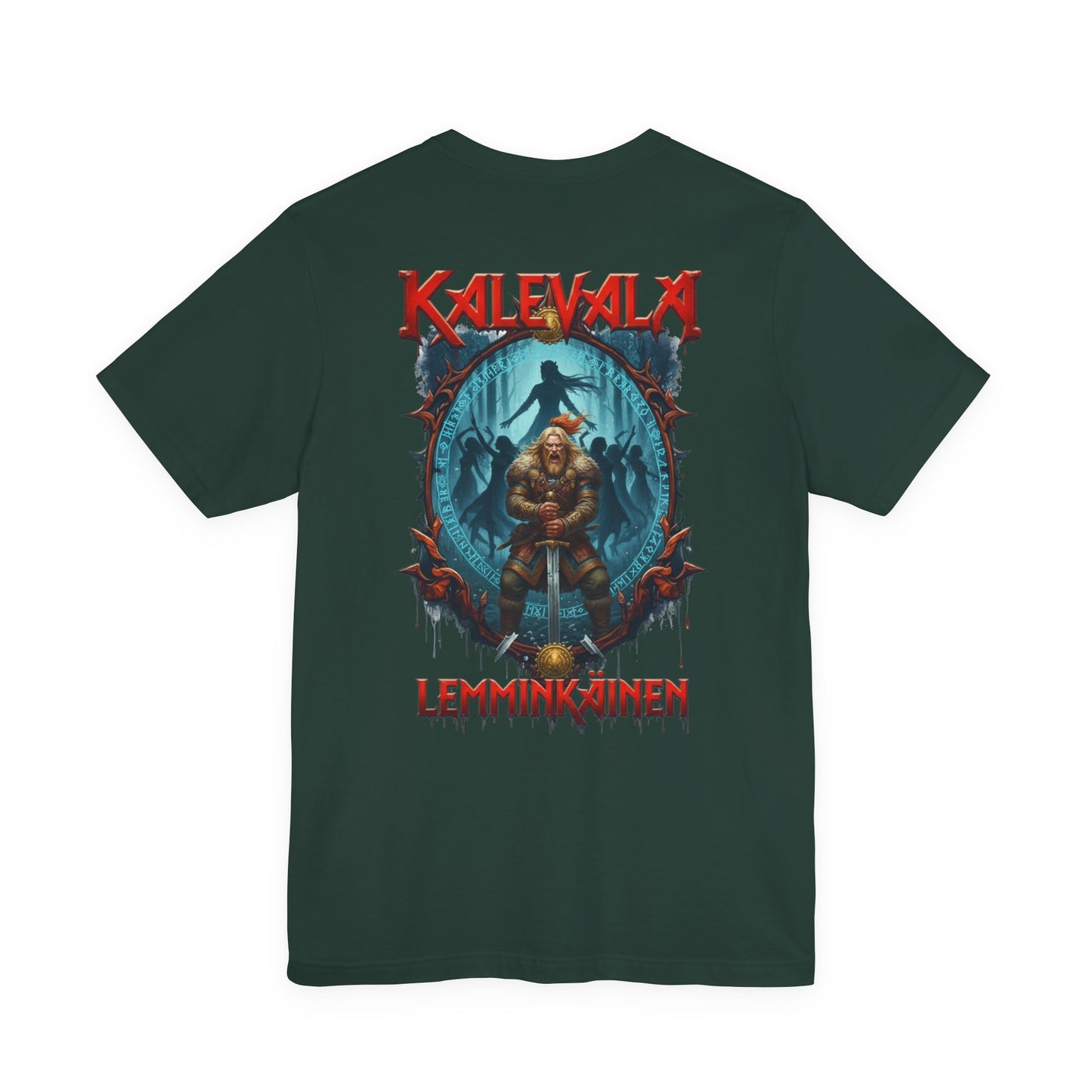 lemminkäinen ja saaren neidot Teepaita — Retro Graphic T-Shirt