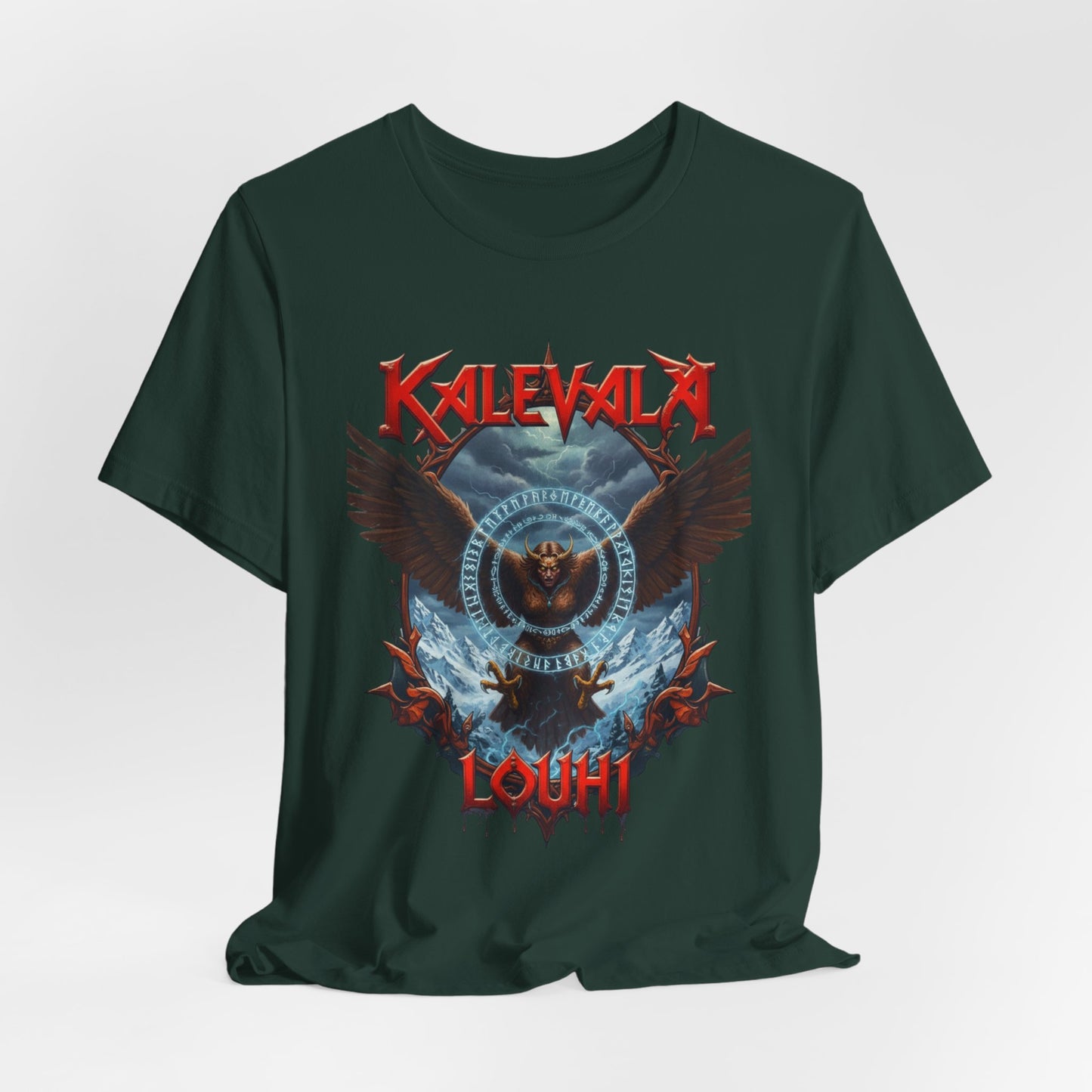 Pohjolan emäntä muuttuu kotkaksi Teepaita — Retro Graphic T-Shirt