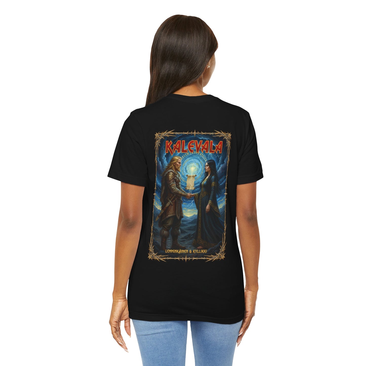 Lemminkäinen ja Kyllikki –  Teepaita — Retro Graphic T-Shirt