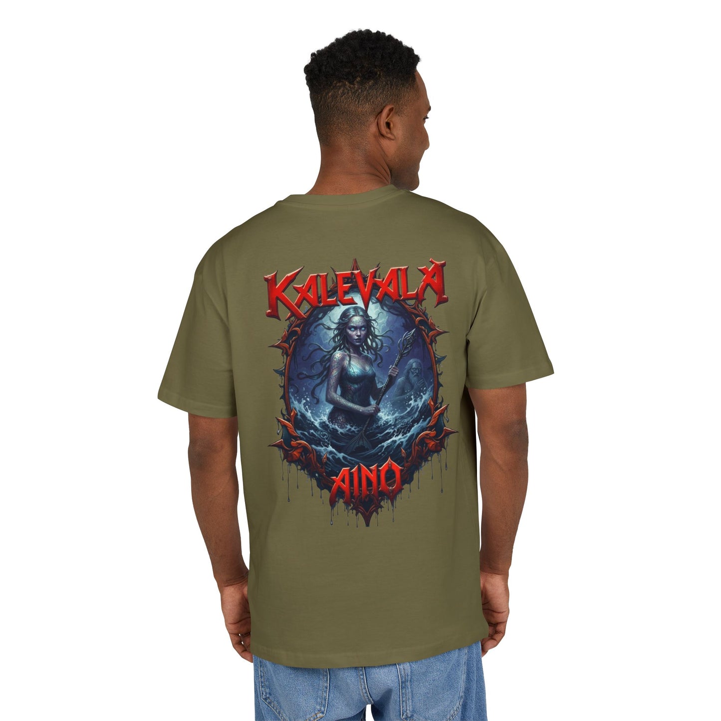 Kalevala Aino Vellamon neitona– rock-henkinen paita -  Oversize  T-paita