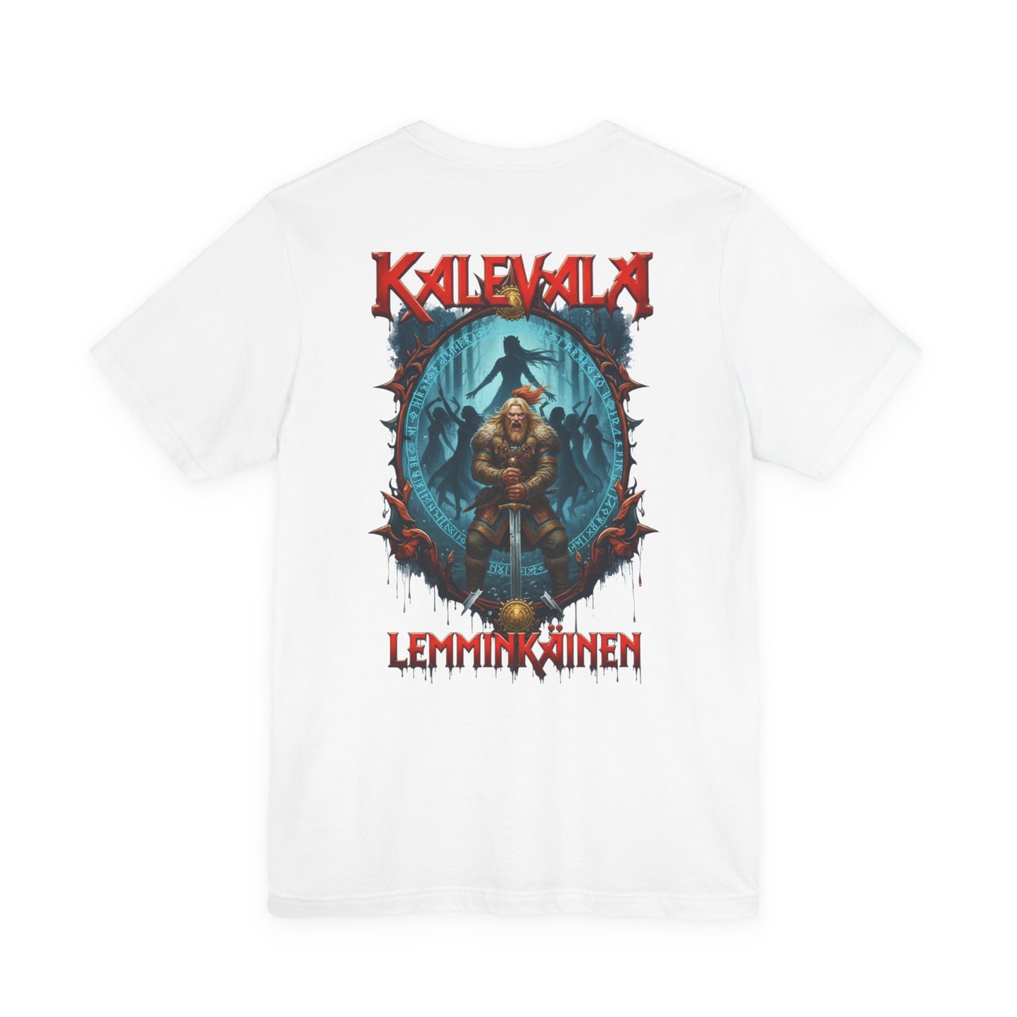 lemminkäinen ja saaren neidot Teepaita — Retro Graphic T-Shirt