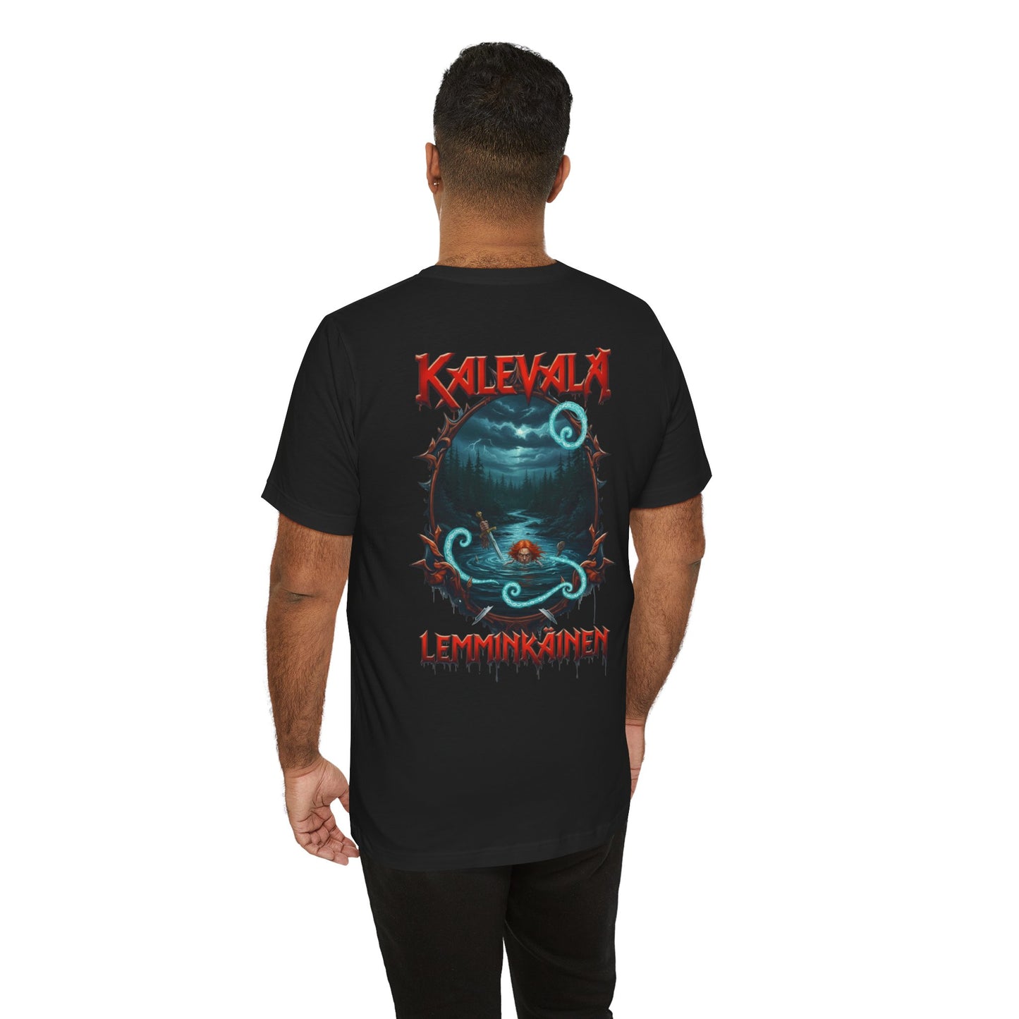 Lemminkäinen – Tuonelan musta joki Teepaita — Retro Graphic T-Shirt