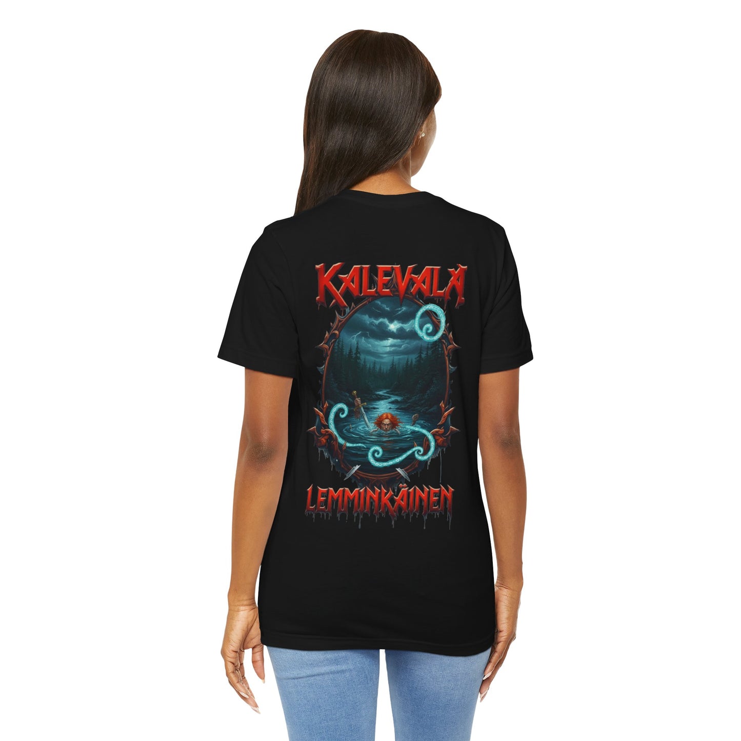 Lemminkäinen – Tuonelan musta joki Teepaita — Retro Graphic T-Shirt