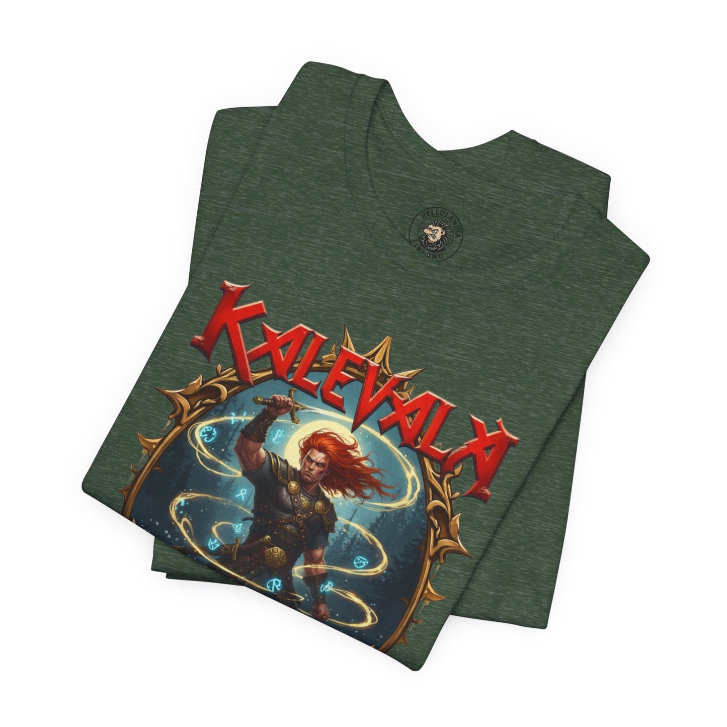 Lemminkäinen – Tuonelan musta joki n t‑paita bändi tyyliin T-Shirt — Retro Vintage Logo Tee