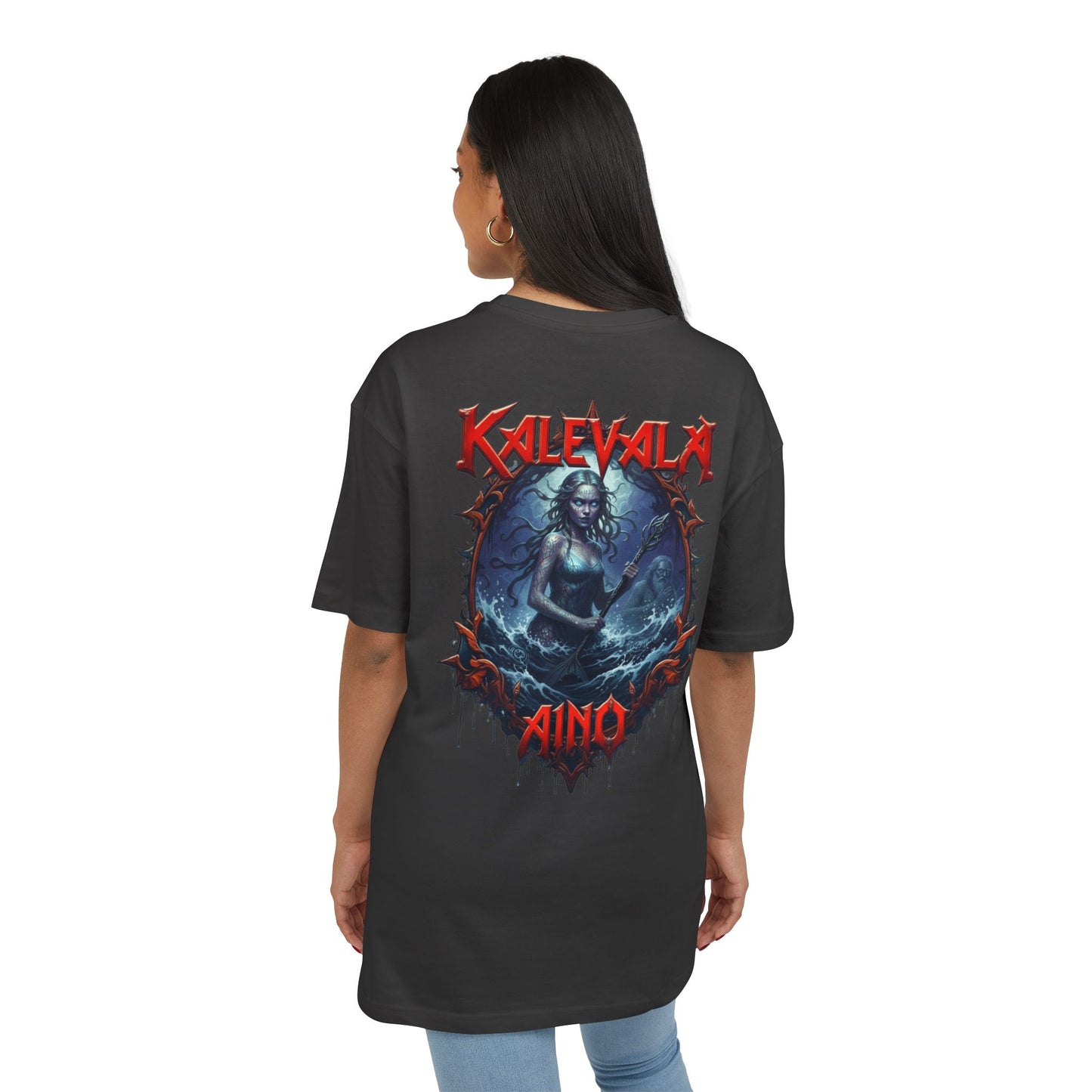 Kalevala Aino Vellamon neitona– rock-henkinen paita -  Oversize  T-paita