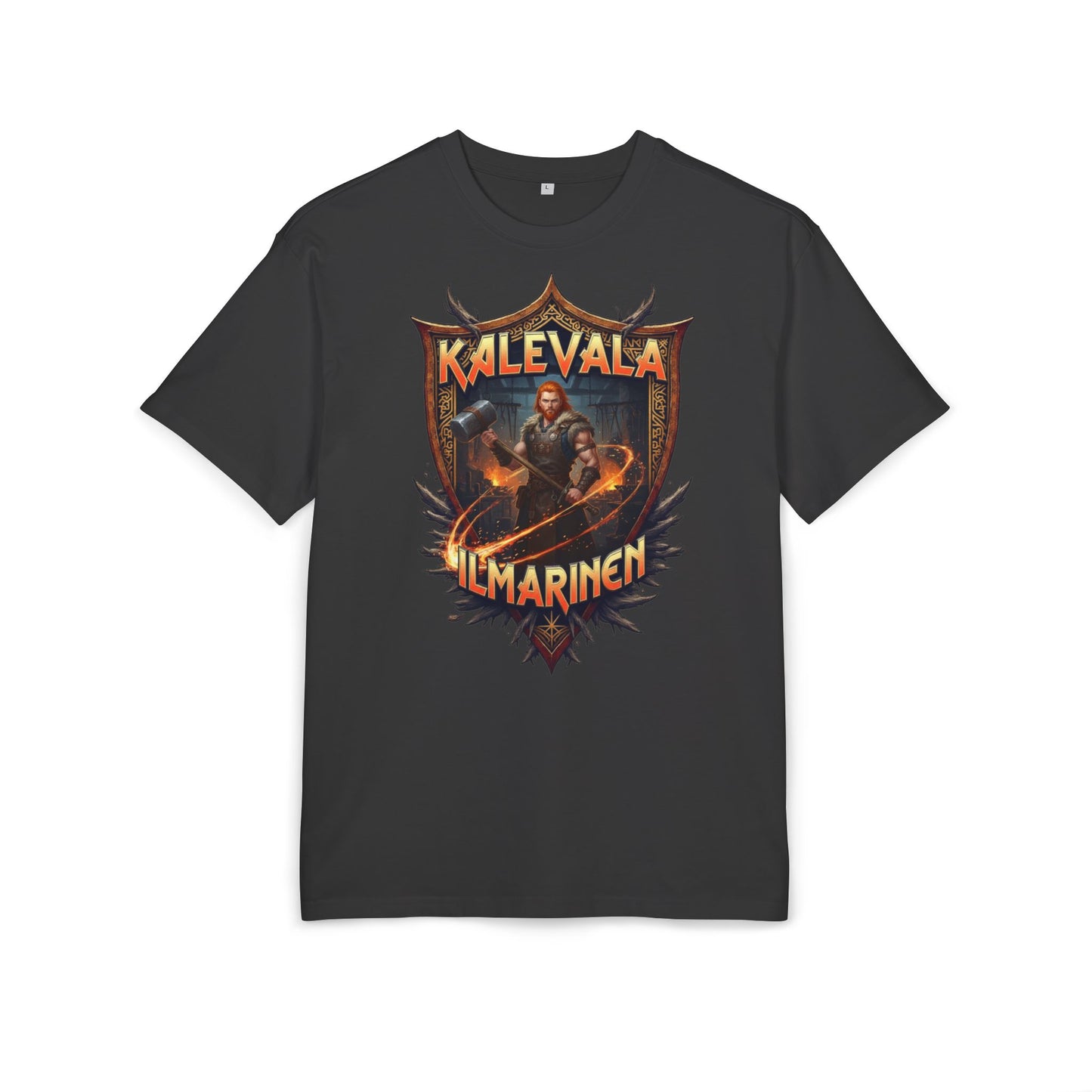 Kalevalan Ilmarinen seppä kalevalan rock-henkinen paita -  Oversize  T-paita
