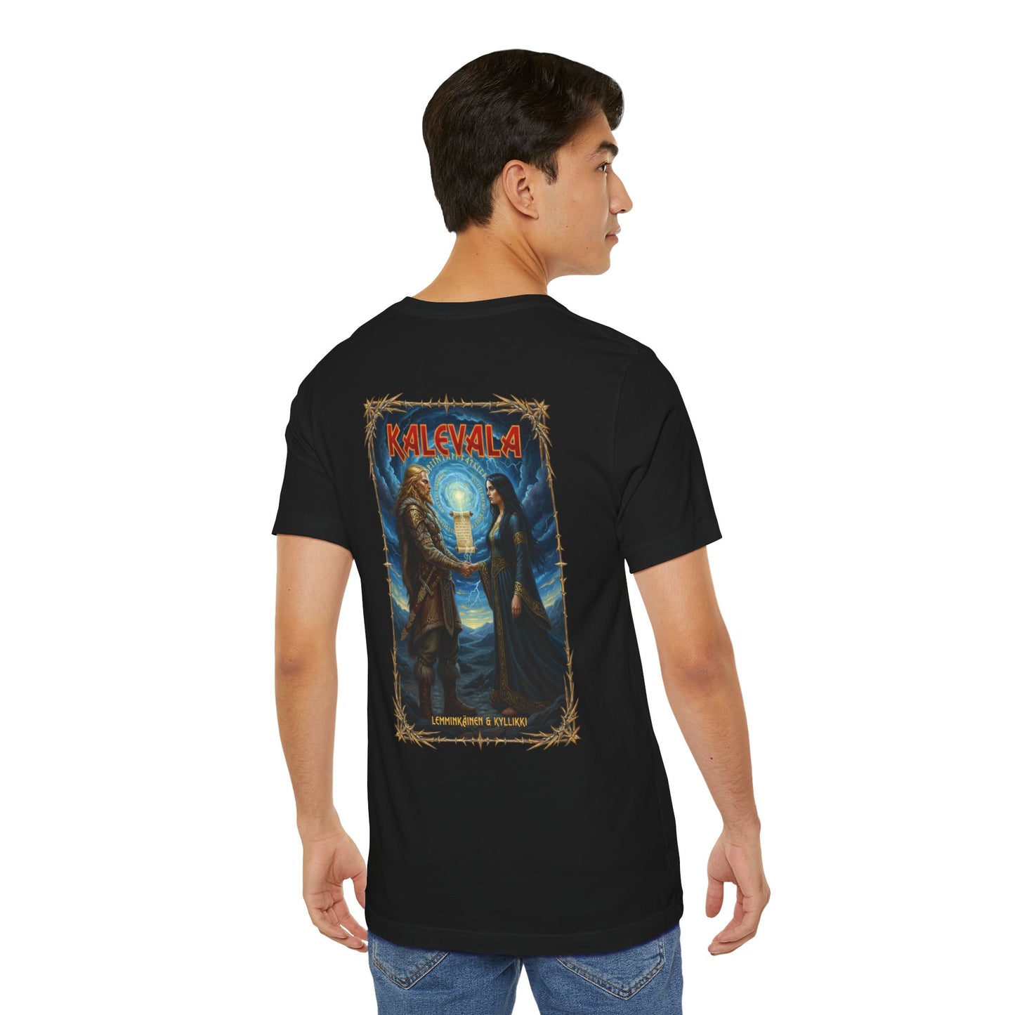Lemminkäinen ja Kyllikki –  Teepaita — Retro Graphic T-Shirt