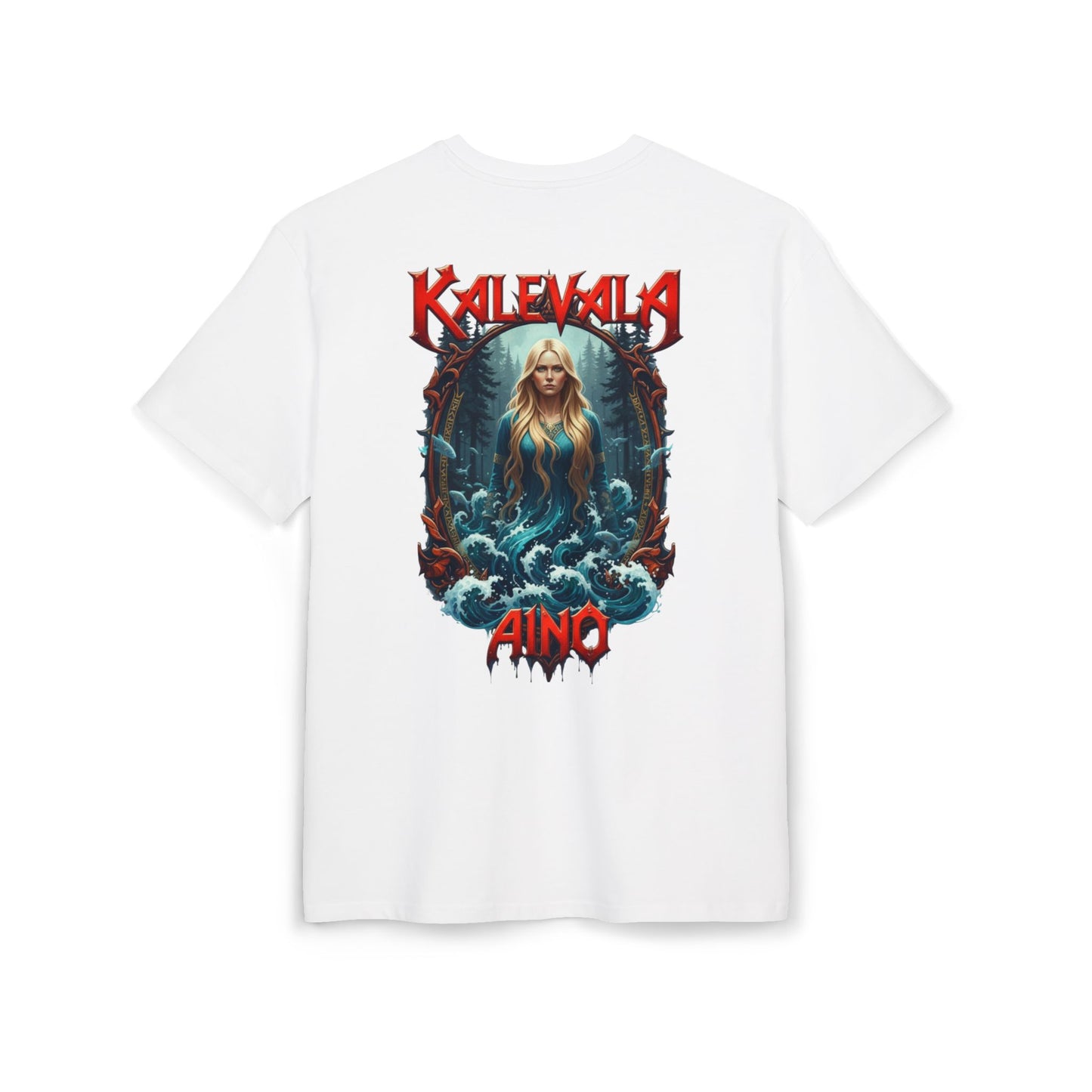 Kalevala Aino Vellamon neitona rock-henkinen paita -  Oversize  T-paita