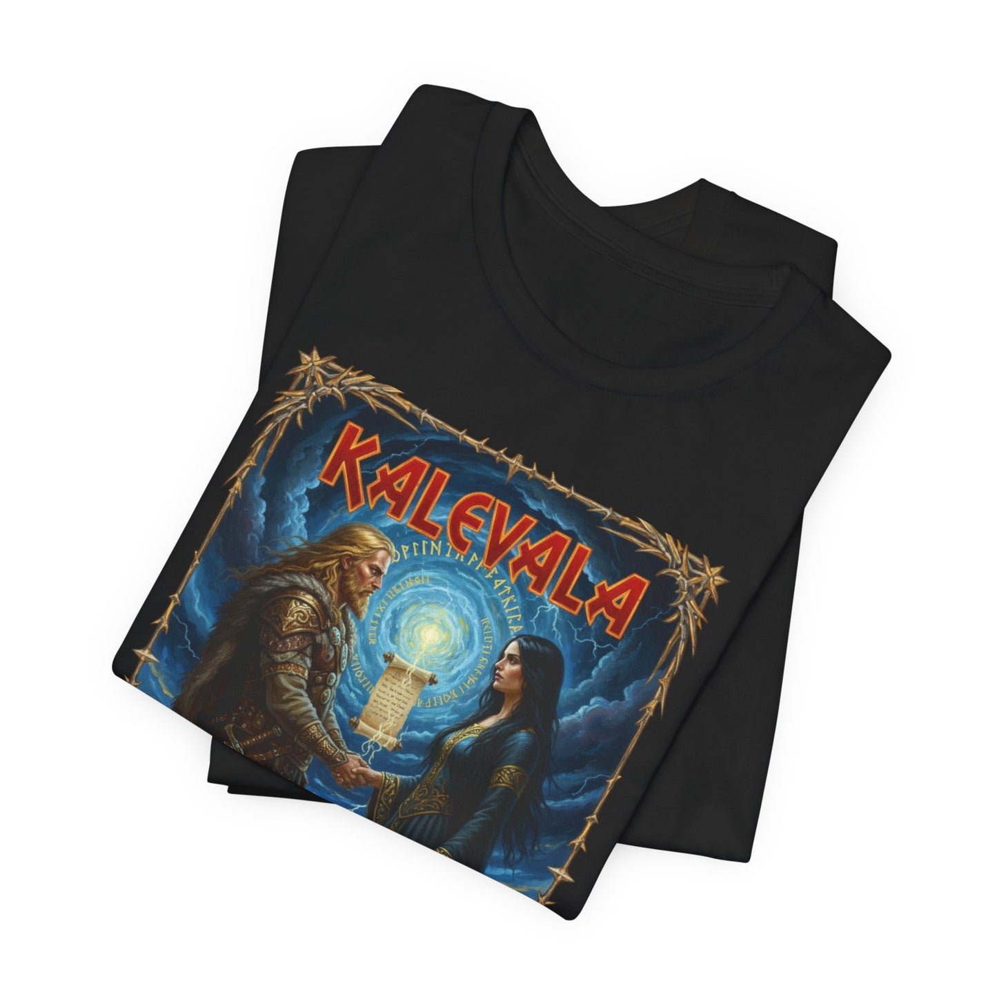 Lemminkäinen ja Kyllikki –  Teepaita — Retro Graphic T-Shirt