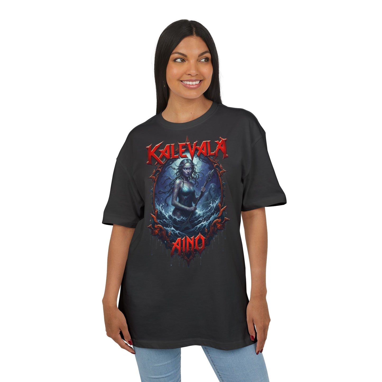 Kalevala Aino Vellamon neitona– rock-henkinen paita -  Oversize  T-paita