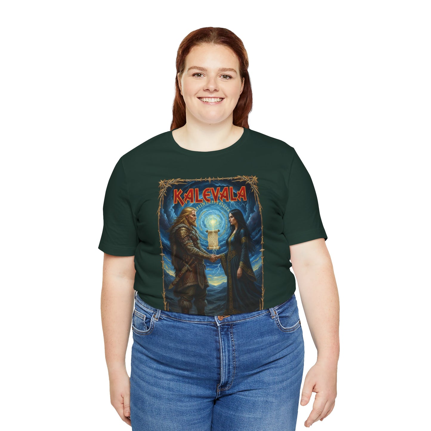 Lemminkäinen ja Kyllikki –  Teepaita — Retro Graphic T-Shirt