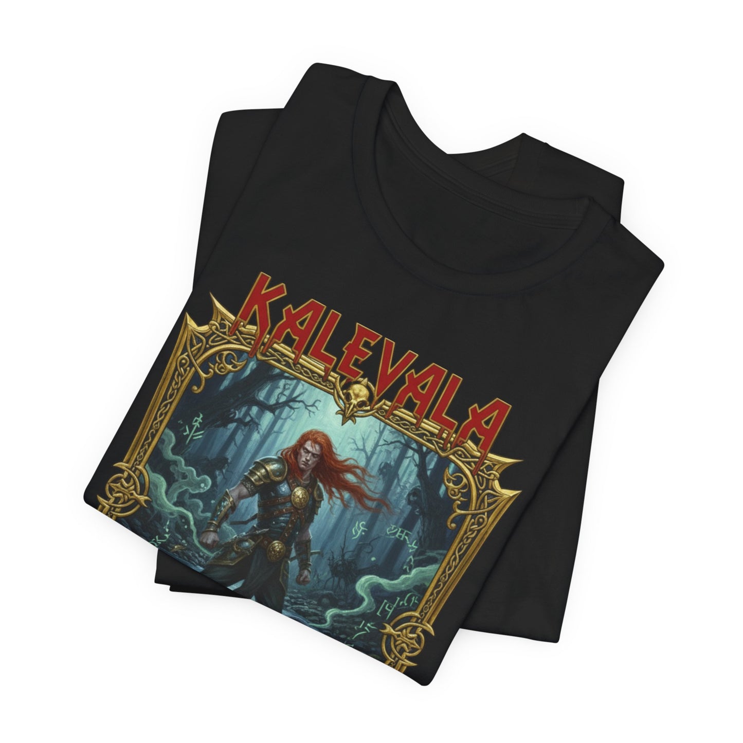 Lemminkäinen – Tuonelan musta joki Teepaita — Retro Graphic T-Shirt