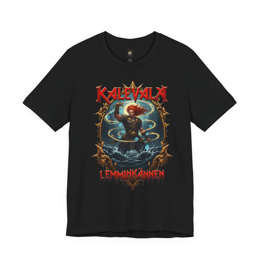 Lemminkäinen – Tuonelan musta joki n t‑paita bändi tyyliin T-Shirt — Retro Vintage Logo Tee