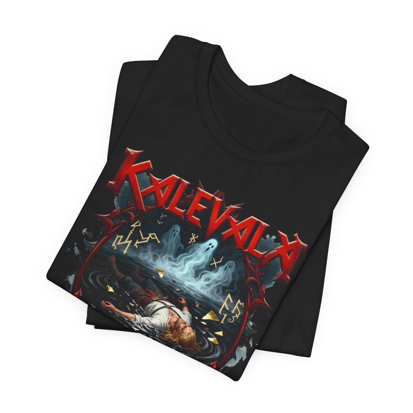 Lemminkäinen – Tuonelan musta joki Teepaita — Retro Graphic T-Shirt