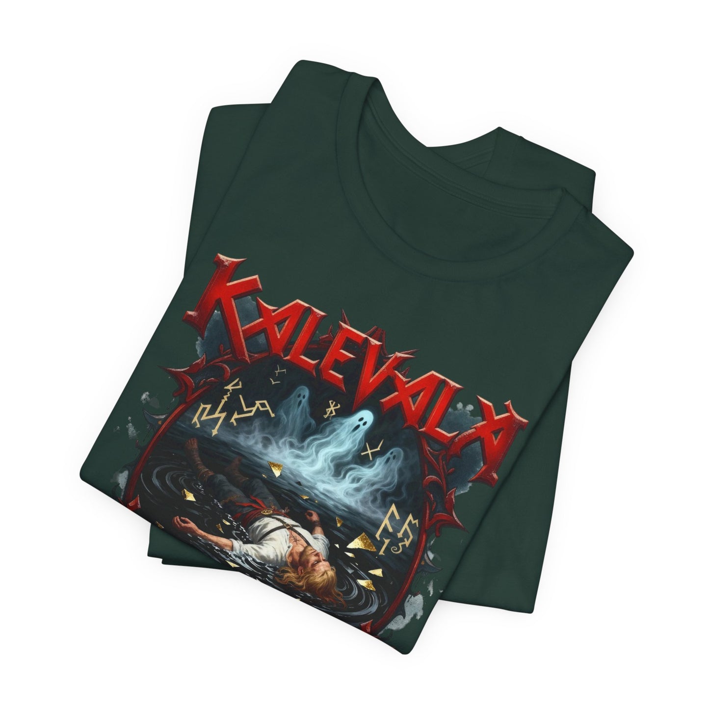 Lemminkäinen – Tuonelan musta joki Teepaita — Retro Graphic T-Shirt