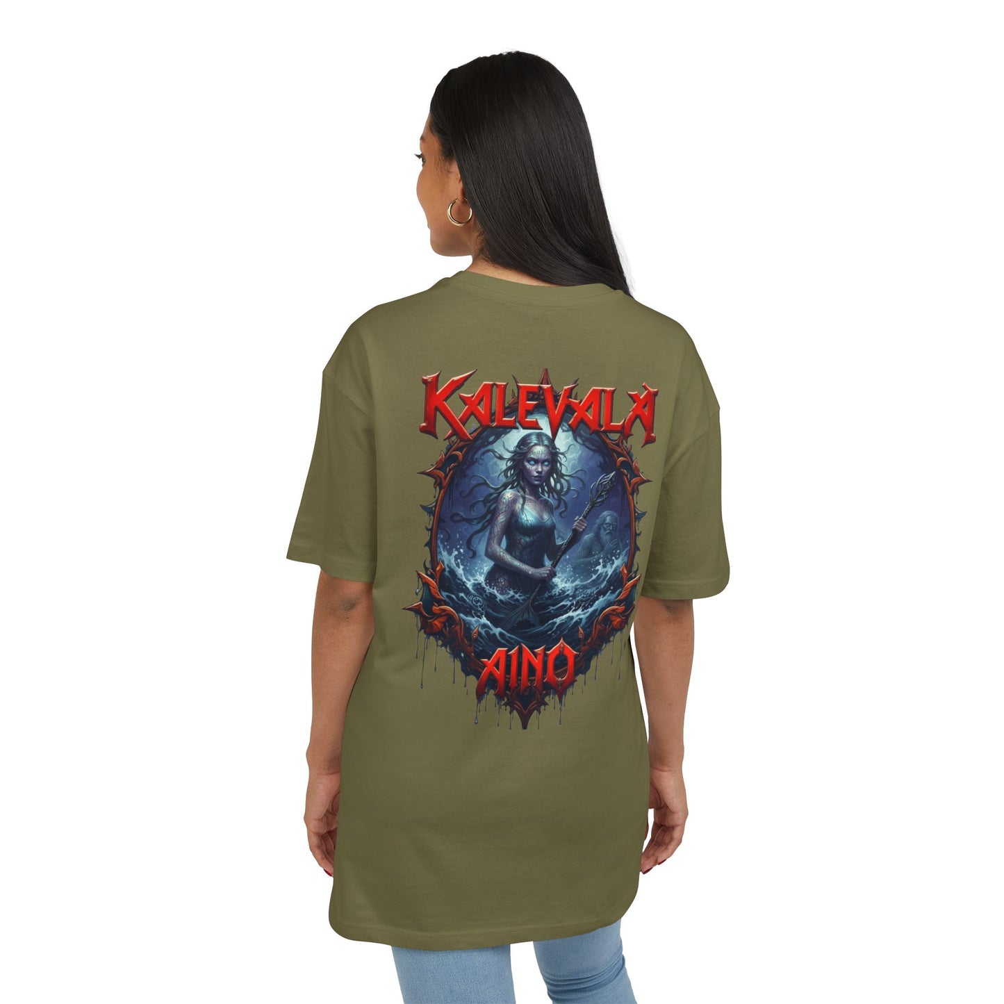 Kalevala Aino Vellamon neitona– rock-henkinen paita -  Oversize  T-paita