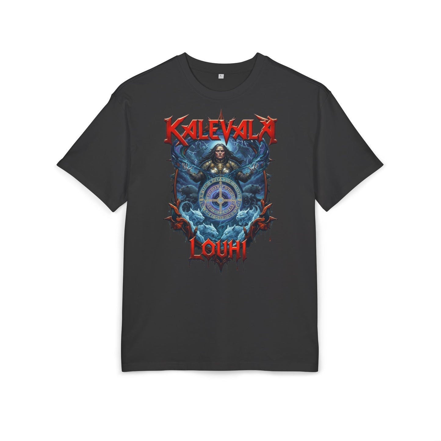 Kalevalan Kalevala Pohjolan emäntä Louhi l rock-henkinen paita -  Oversize  T-paita