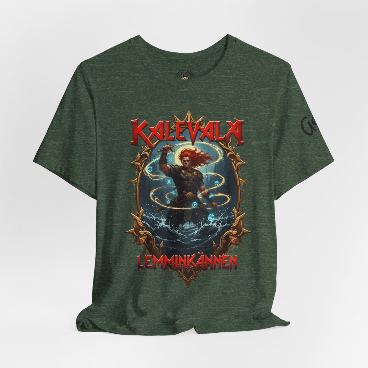 Lemminkäinen – Tuonelan musta joki n t‑paita bändi tyyliin T-Shirt — Retro Vintage Logo Tee