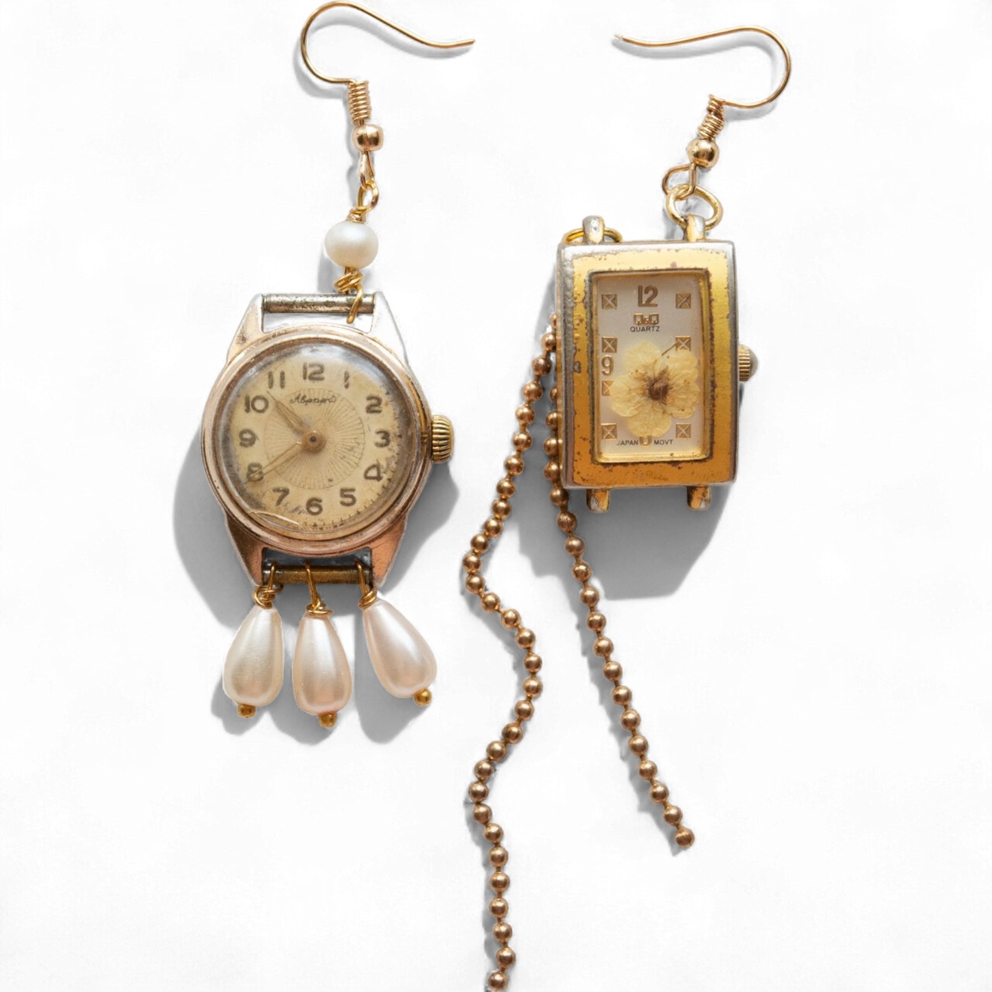 1 kpl - Rannekello korvakorut vintage steampunk - yksittäin eli ei parii