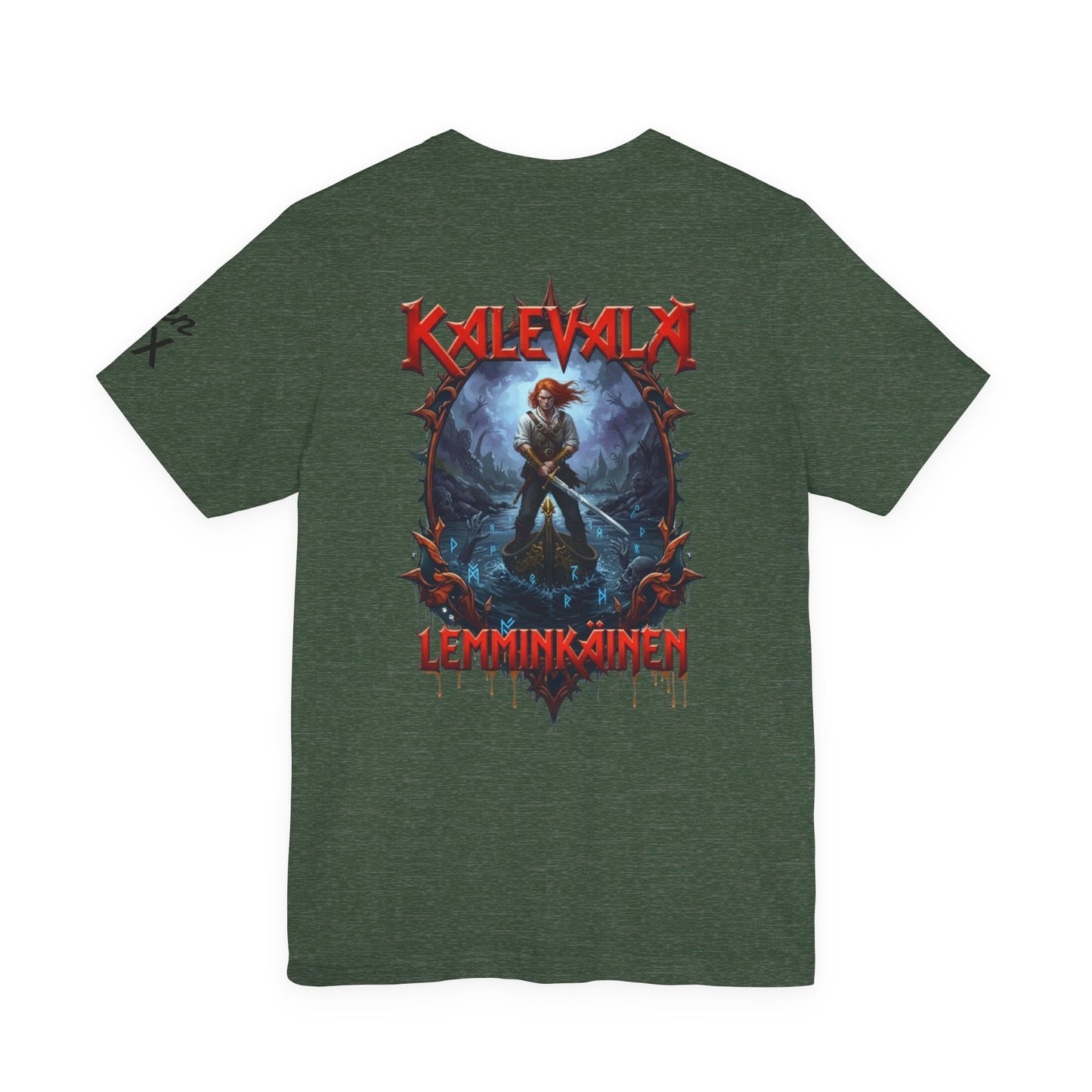 Lemminkäinen – Tuonelan musta joki n t‑paita bändi tyyliin T-Shirt — Retro Vintage Logo Tee