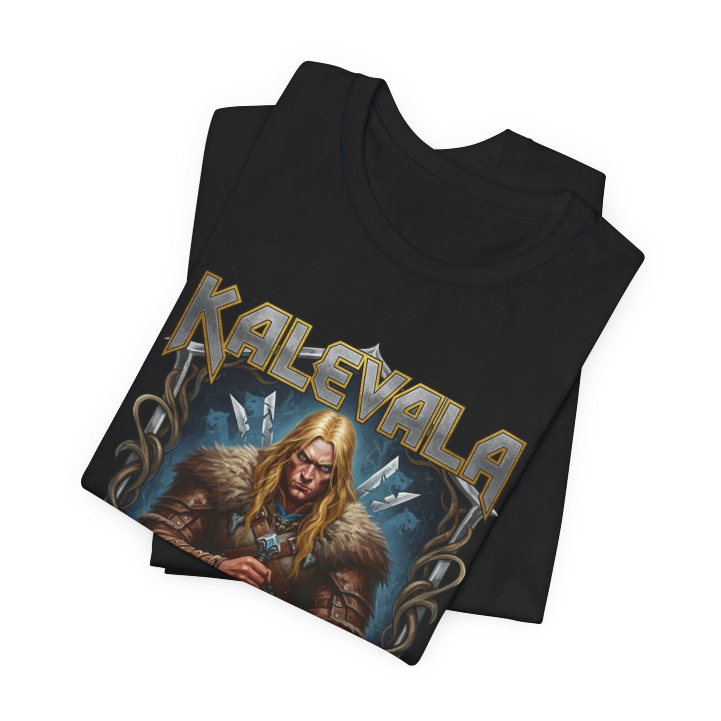 Kullervo — Kalevalan traaginen soturi Teepaita — Retro Graphic T-Shirt