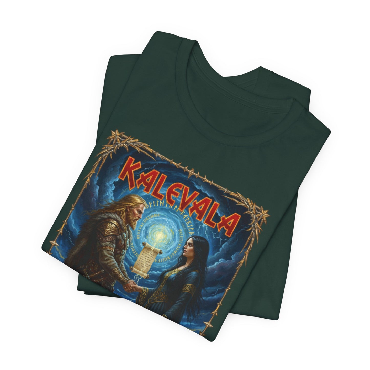 Lemminkäinen ja Kyllikki –  Teepaita — Retro Graphic T-Shirt