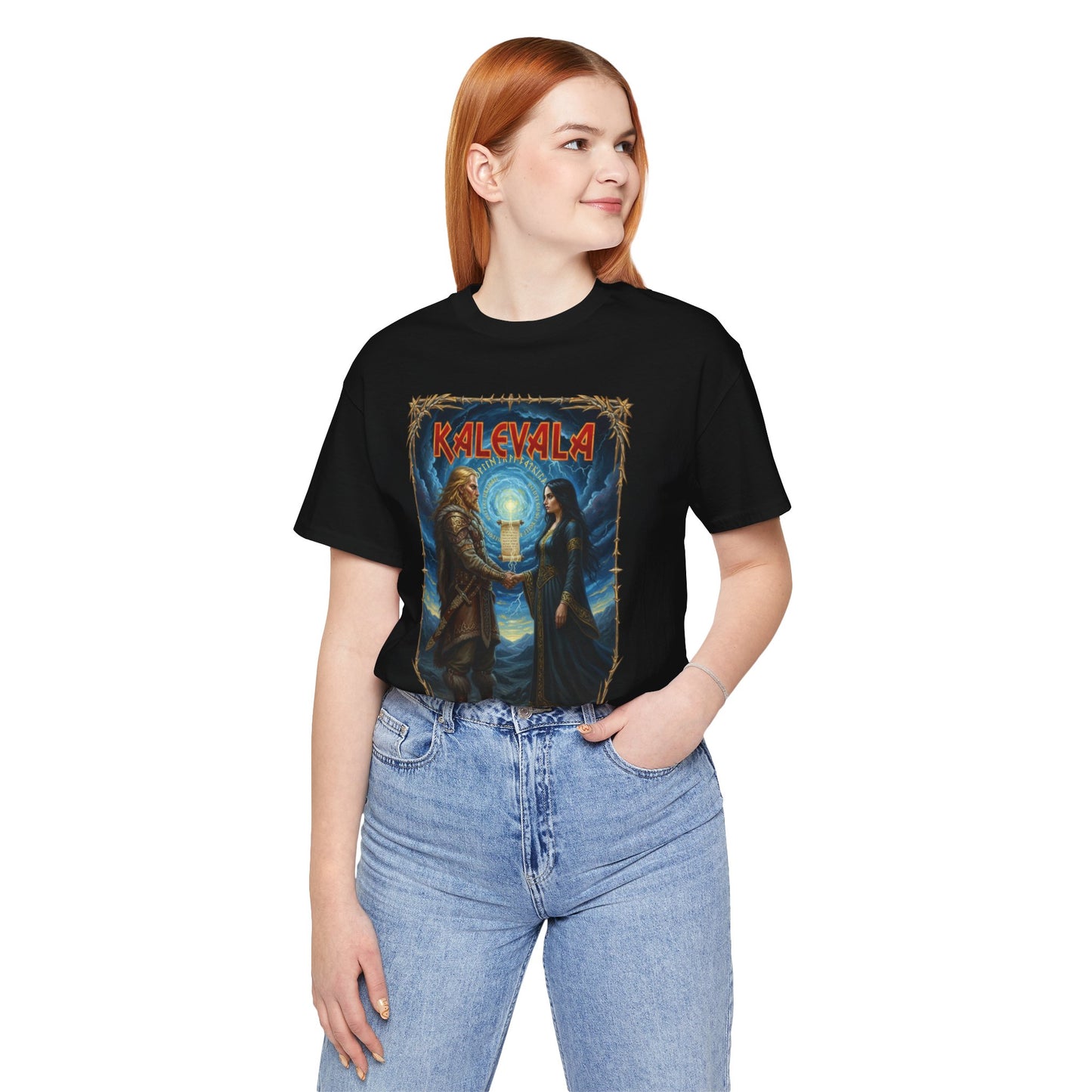 Lemminkäinen ja Kyllikki –  Teepaita — Retro Graphic T-Shirt