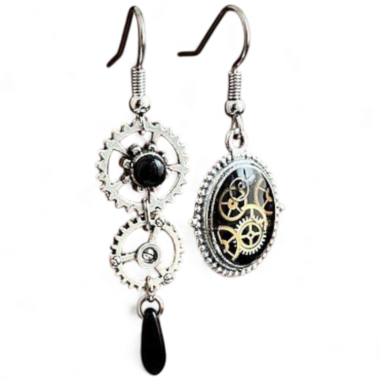1 kpl - Rannekello korvakorut vintage steampunk - yksittäin eli ei parii