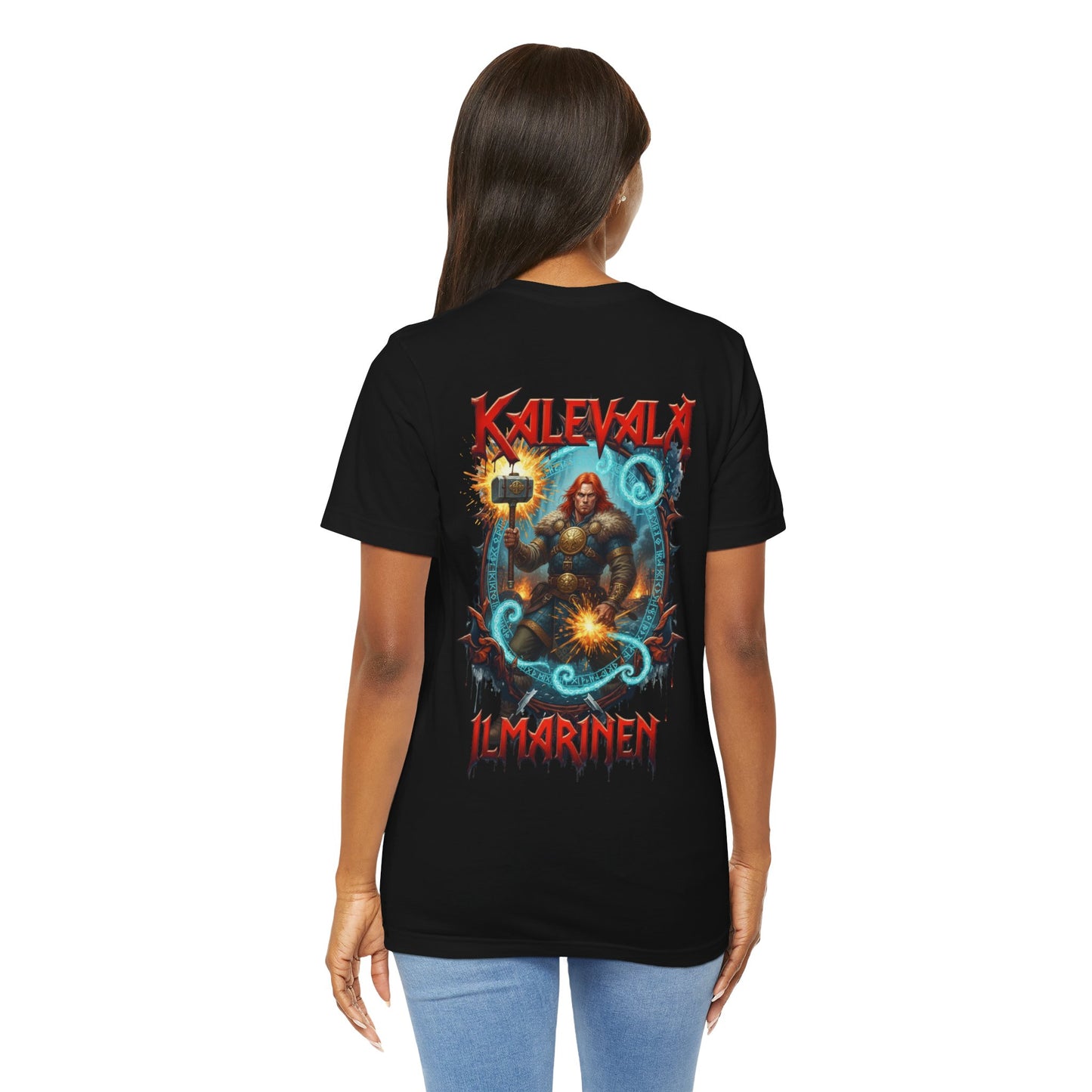 Ilmarinen seppä kalevalan raudankova tekijä –  Teepaita — Retro Graphic T-Shirt