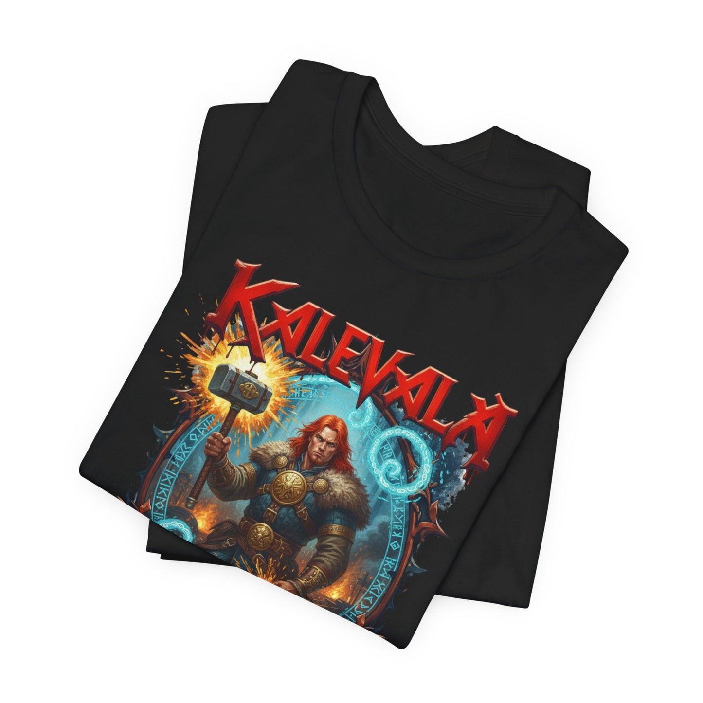 Ilmarinen seppä kalevalan raudankova tekijä –  Teepaita — Retro Graphic T-Shirt