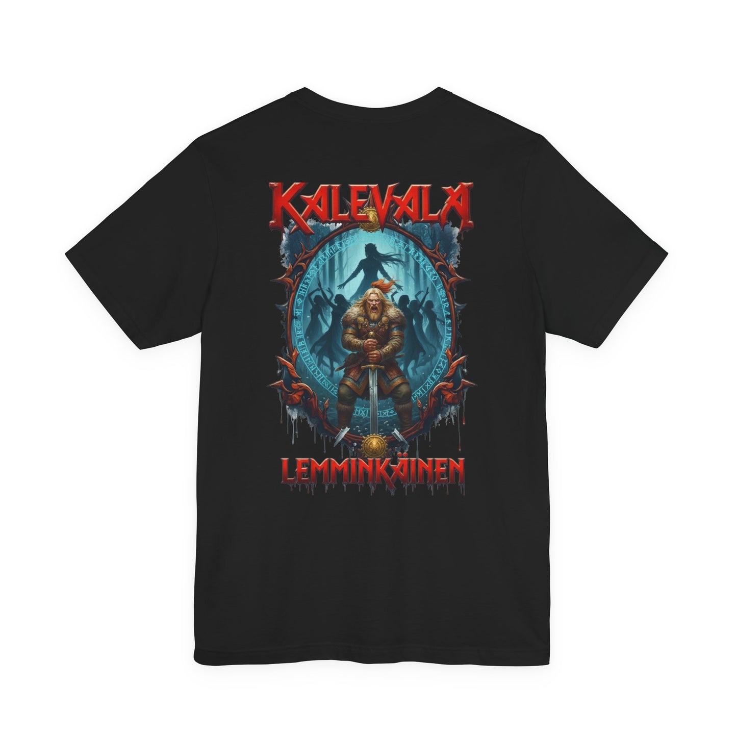 lemminkäinen ja saaren neidot Teepaita — Retro Graphic T-Shirt