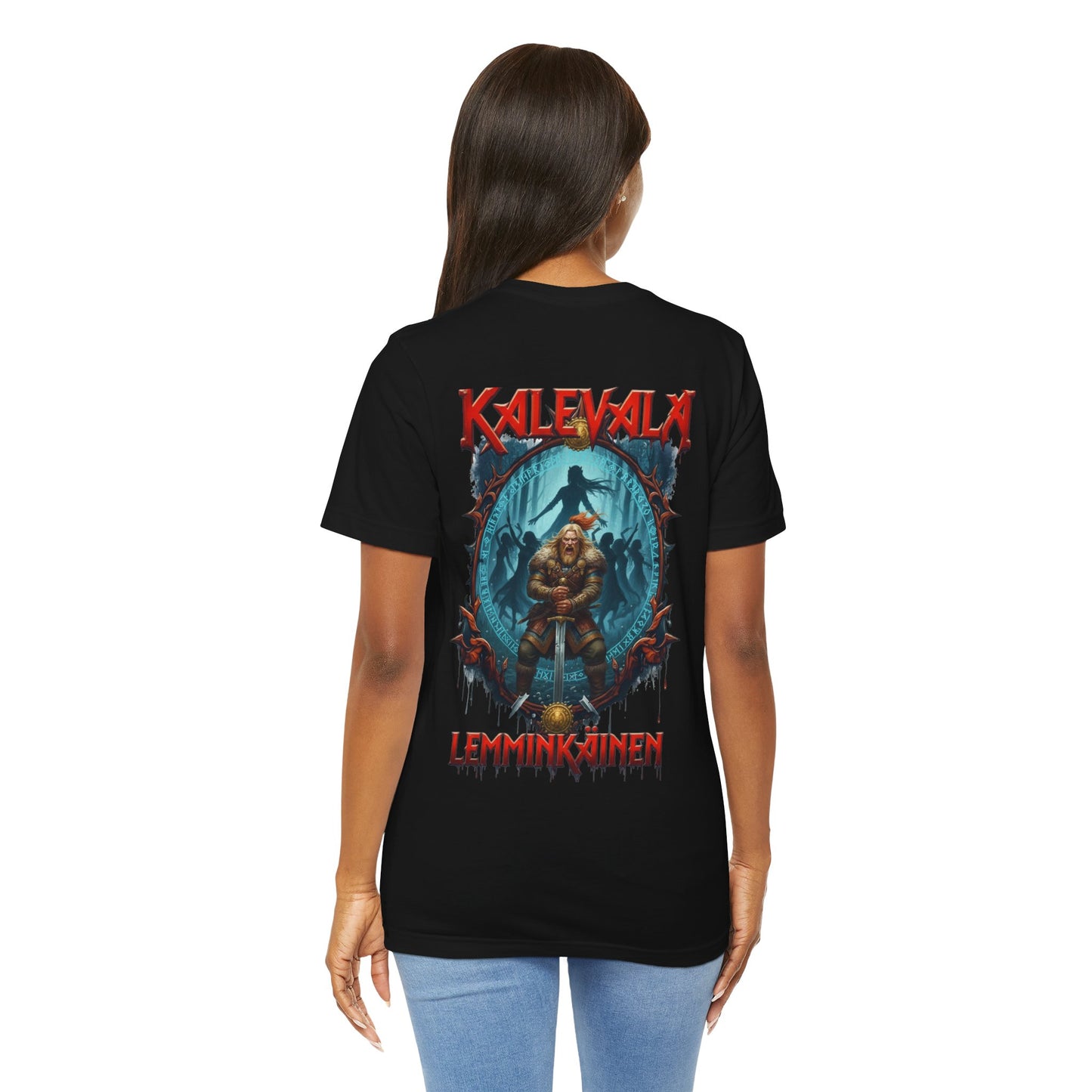 lemminkäinen ja saaren neidot Teepaita — Retro Graphic T-Shirt
