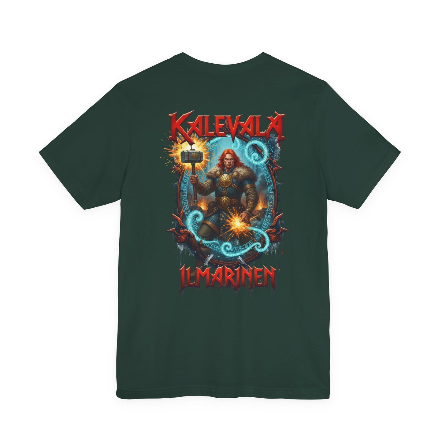 Ilmarinen seppä kalevalan raudankova tekijä –  Teepaita — Retro Graphic T-Shirt