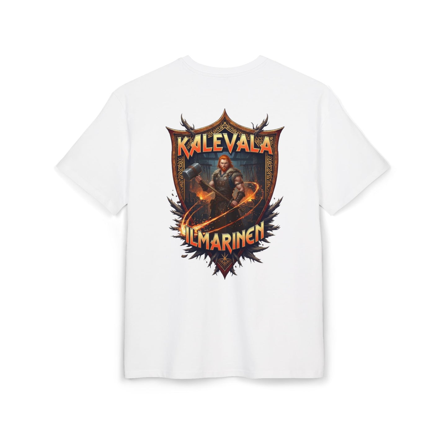 Kalevalan Ilmarinen seppä kalevalan rock-henkinen paita -  Oversize  T-paita