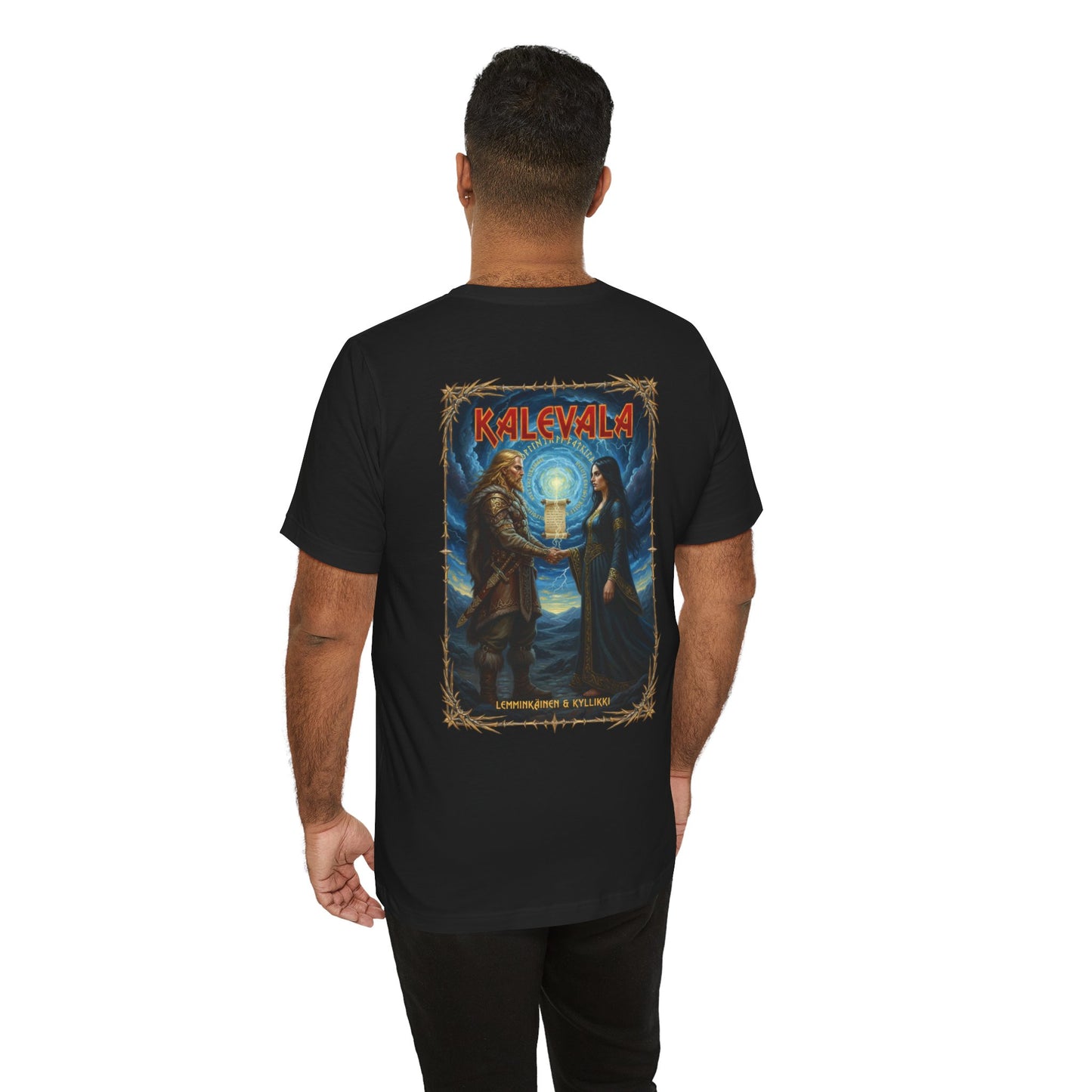 Lemminkäinen ja Kyllikki –  Teepaita — Retro Graphic T-Shirt