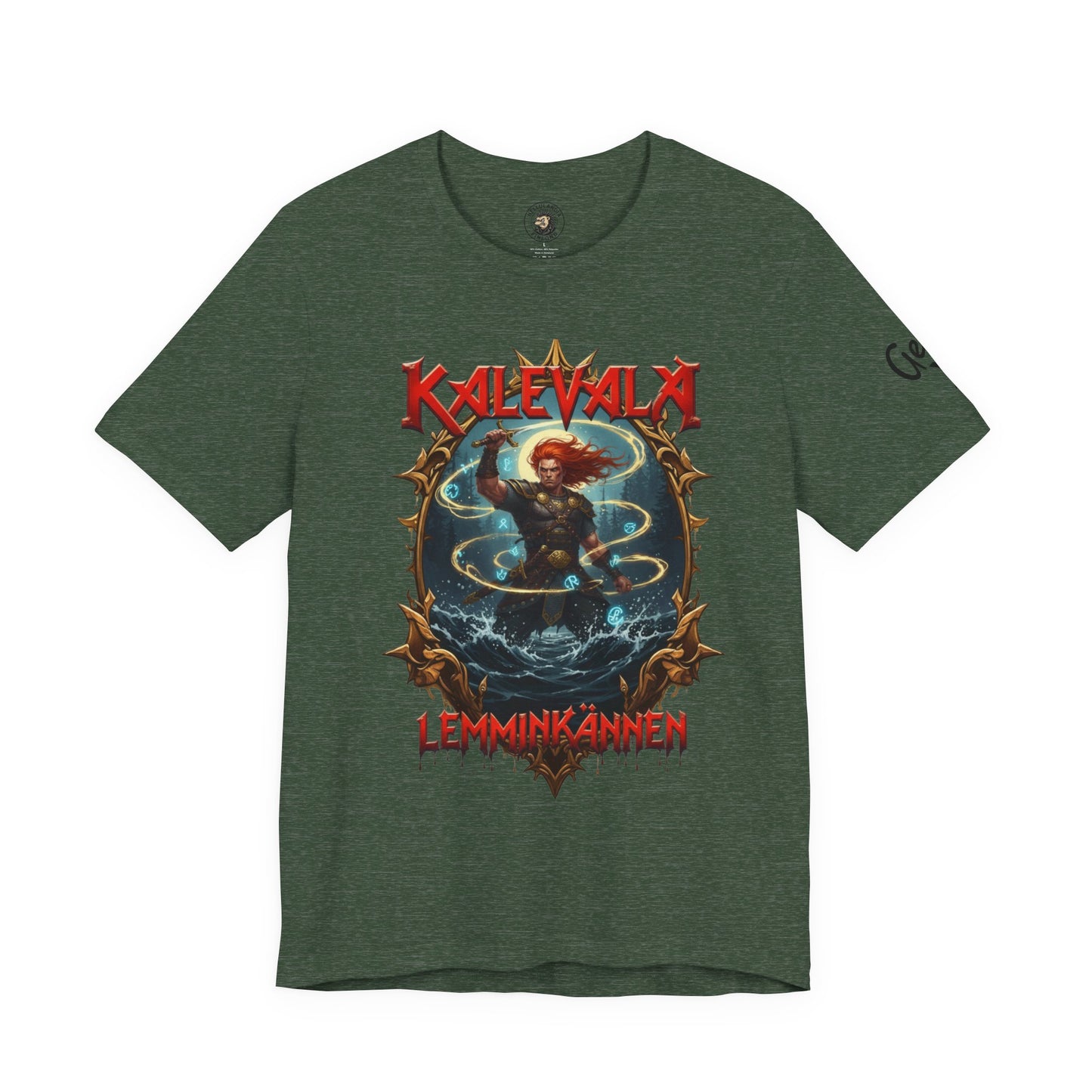 Lemminkäinen – Tuonelan musta joki n t‑paita bändi tyyliin T-Shirt — Retro Vintage Logo Tee