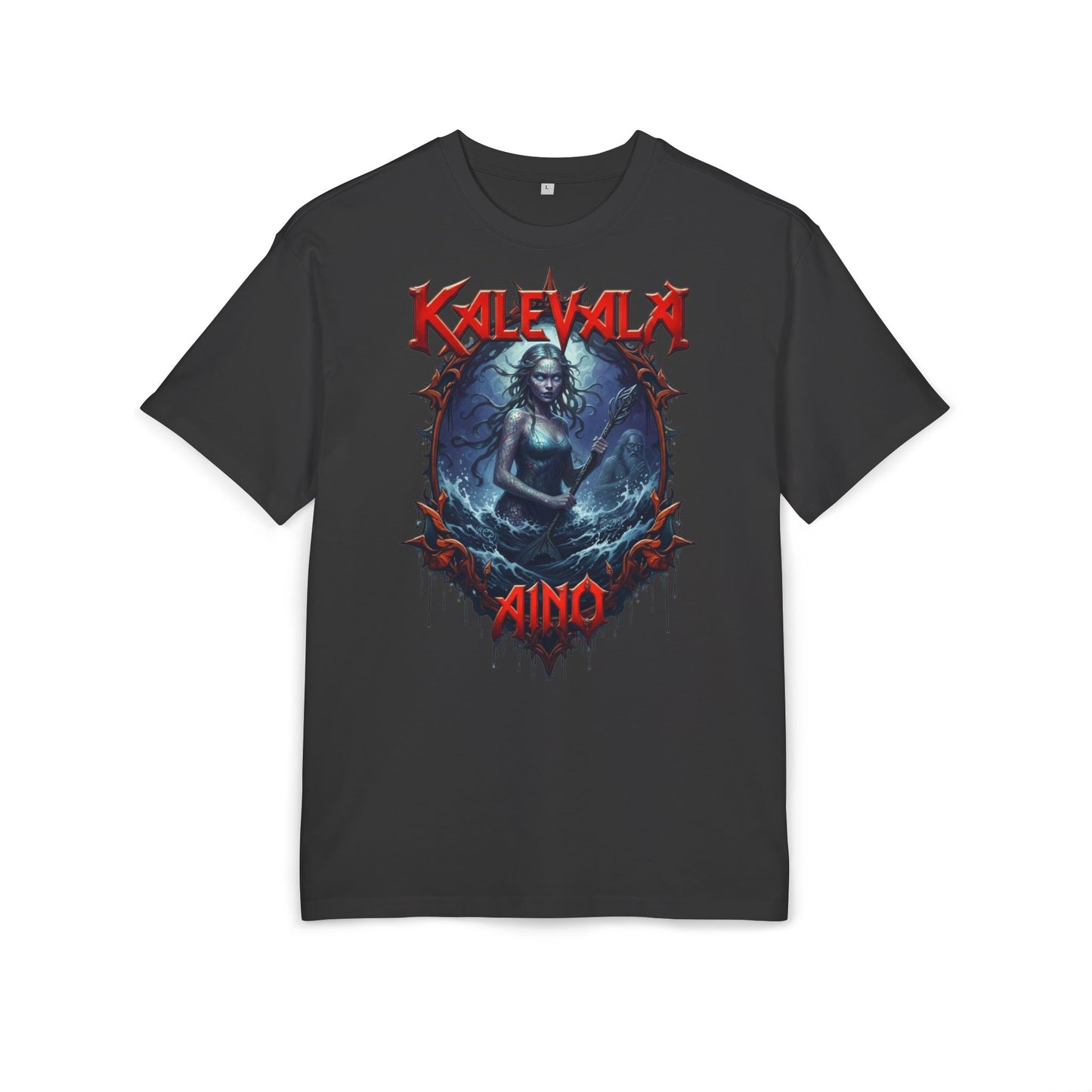 Kalevala Aino Vellamon neitona– rock-henkinen paita -  Oversize  T-paita