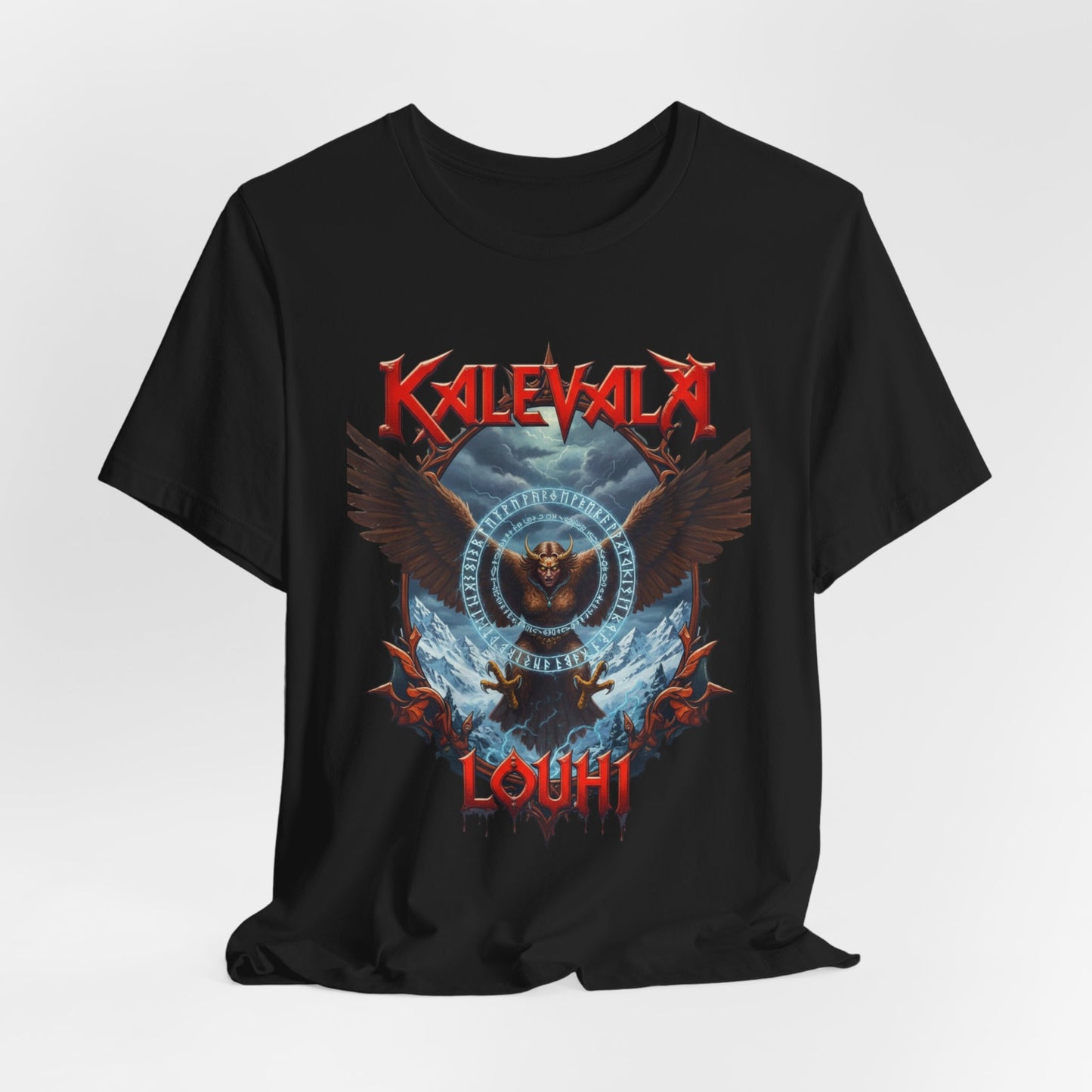 Pohjolan emäntä muuttuu kotkaksi Teepaita — Retro Graphic T-Shirt
