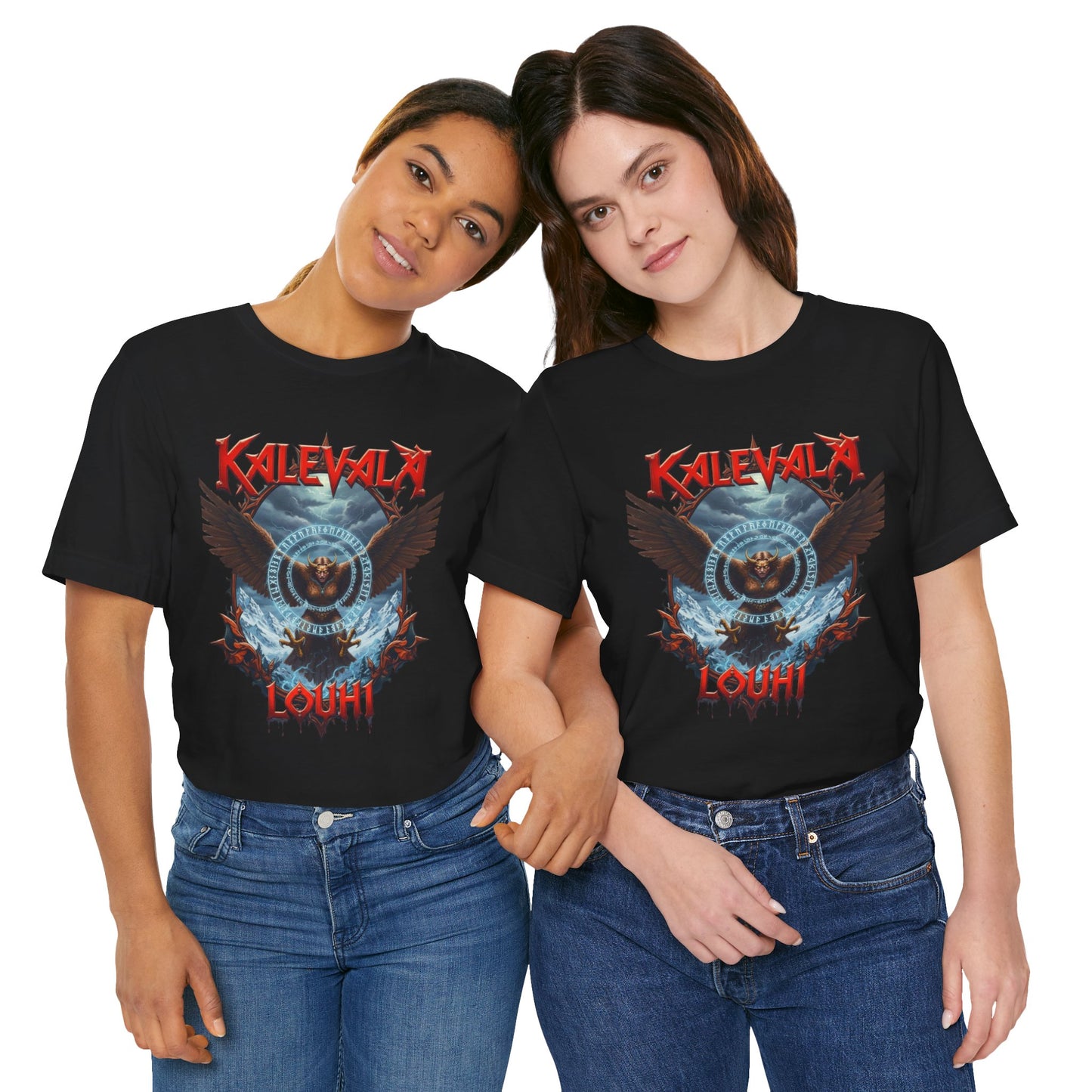 Pohjolan emäntä muuttuu kotkaksi Teepaita — Retro Graphic T-Shirt