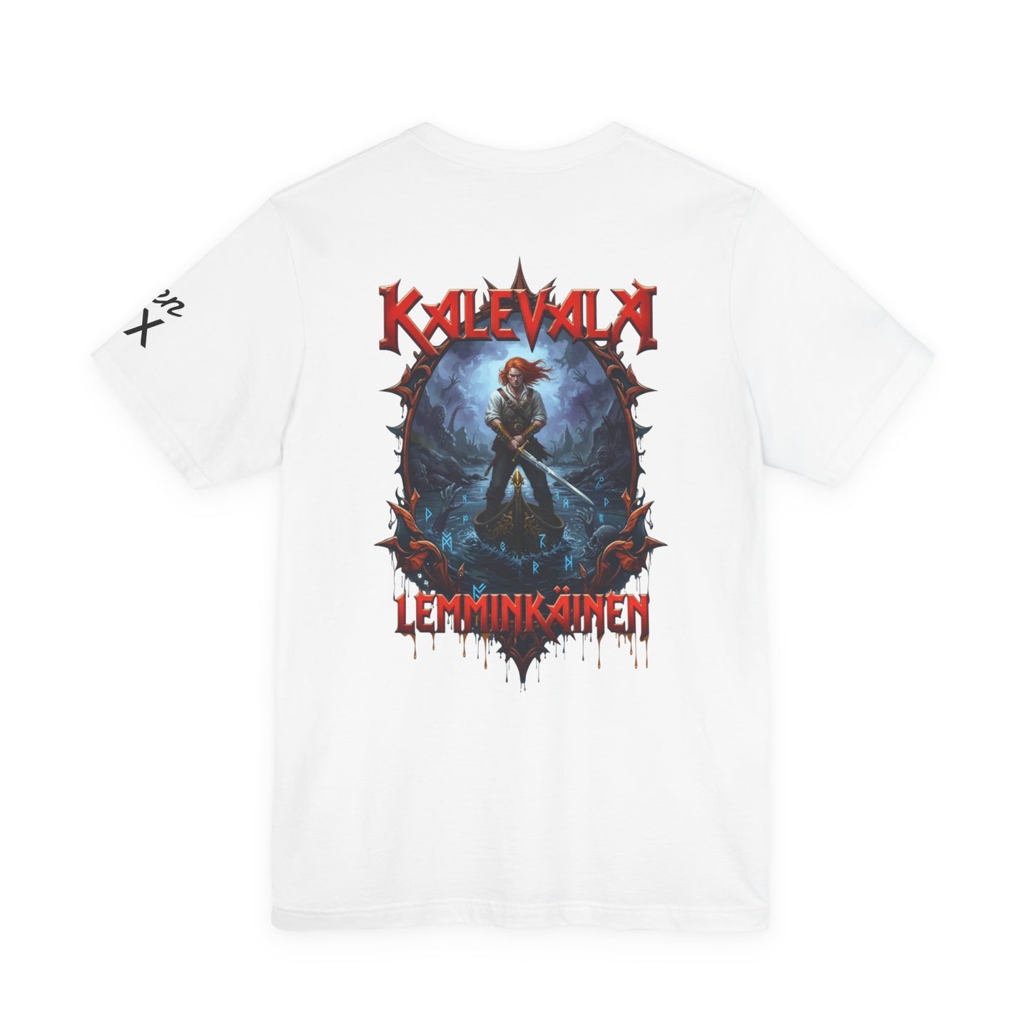 Lemminkäinen – Tuonelan musta joki n t‑paita bändi tyyliin T-Shirt — Retro Vintage Logo Tee