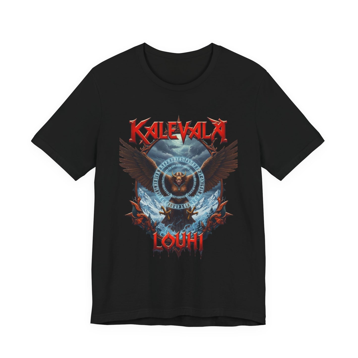 Pohjolan emäntä muuttuu kotkaksi Teepaita — Retro Graphic T-Shirt