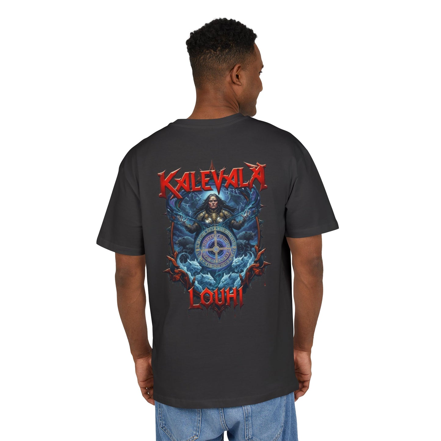 Kalevalan Kalevala Pohjolan emäntä Louhi l rock-henkinen paita -  Oversize  T-paita
