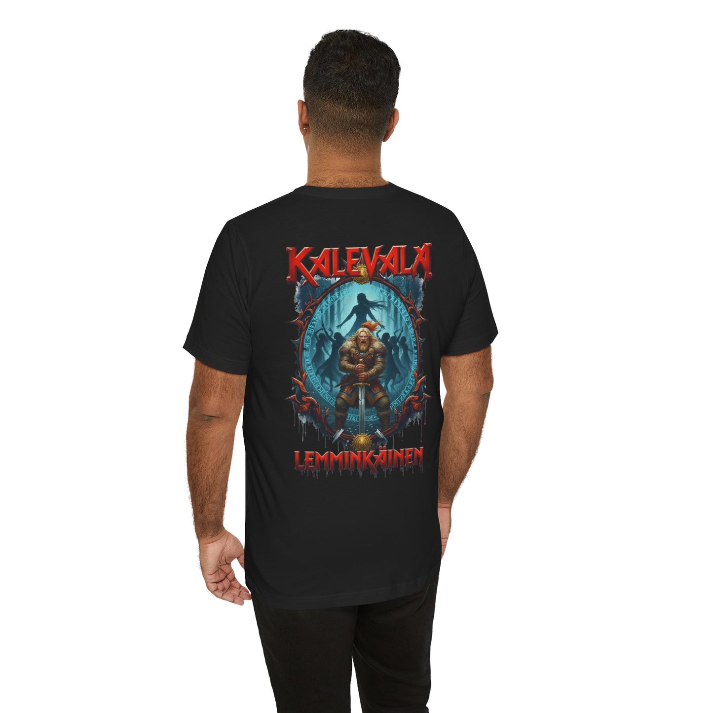 lemminkäinen ja saaren neidot Teepaita — Retro Graphic T-Shirt