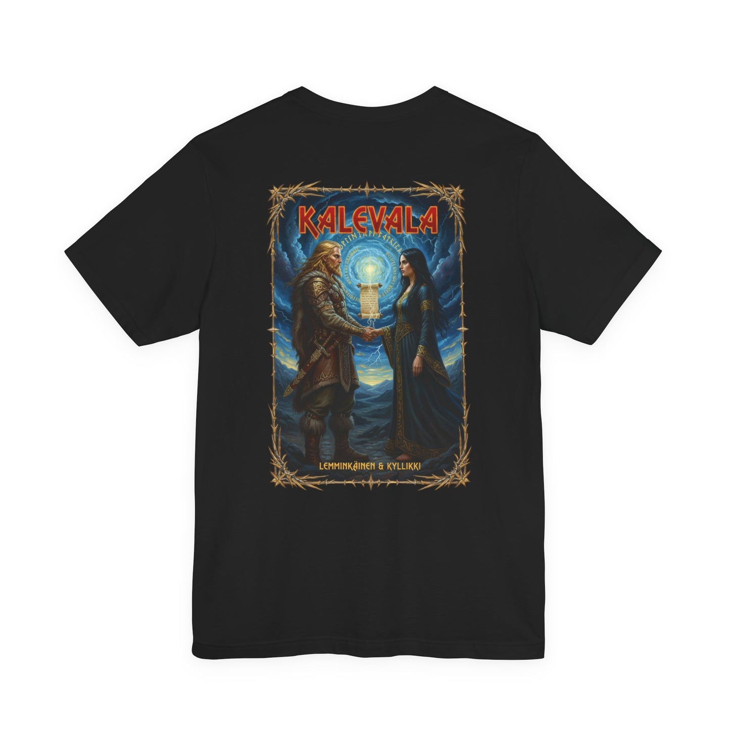 Lemminkäinen ja Kyllikki –  Teepaita — Retro Graphic T-Shirt