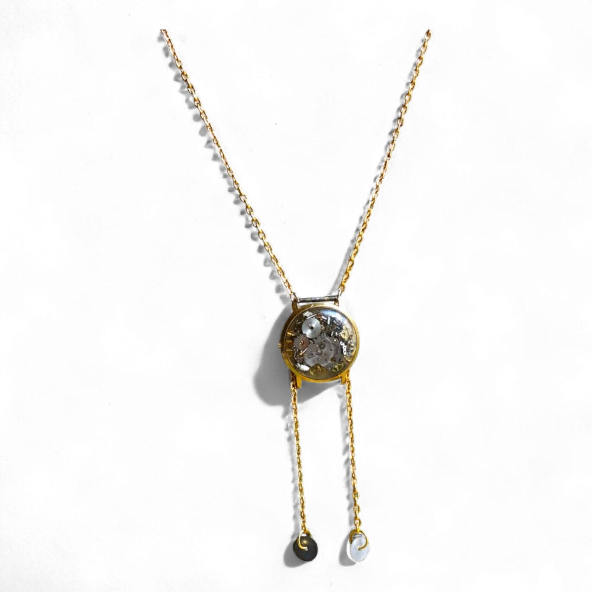Rannekello kaulakoru vintage steampunk bolo kone