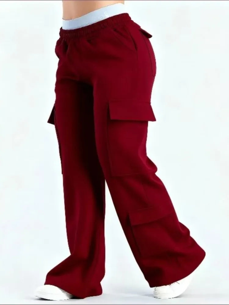Rebel X 100 Naisten Ronskit Housut – Taskut, Wide Leg, Casual